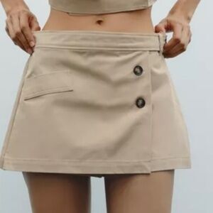 Zara Split Skirt with Buttons